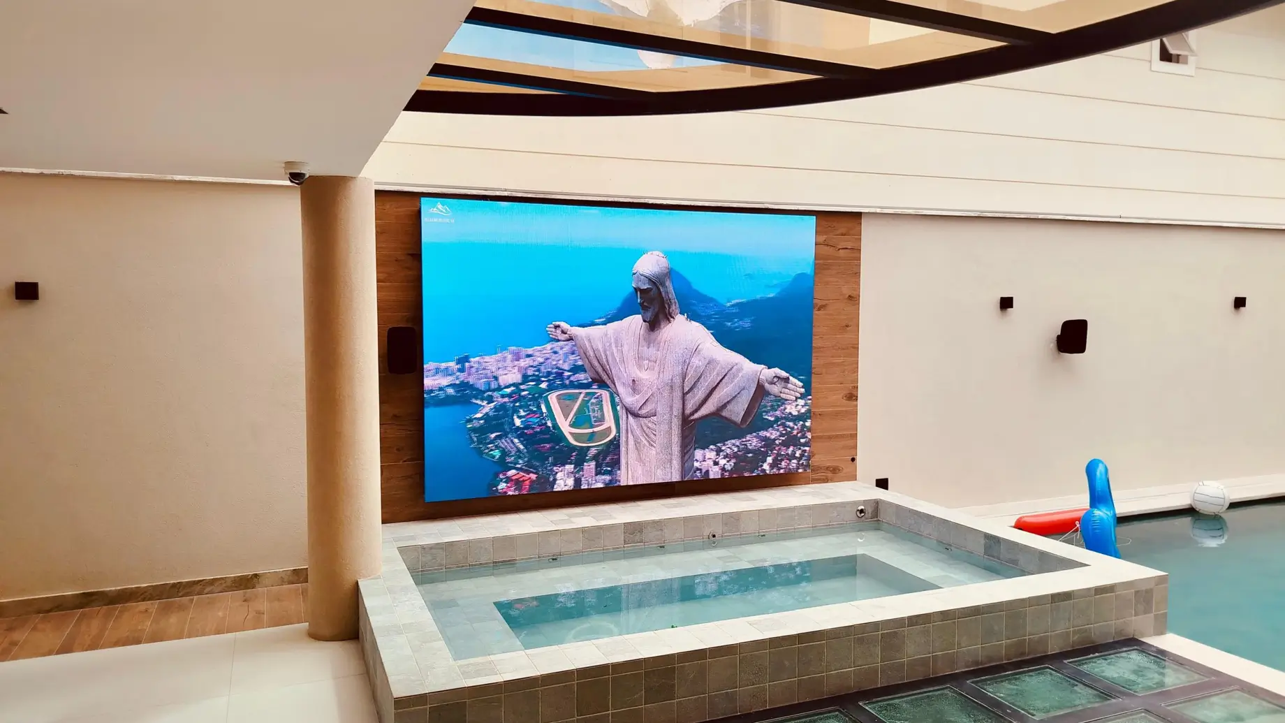 Painel de LED para área de lazer