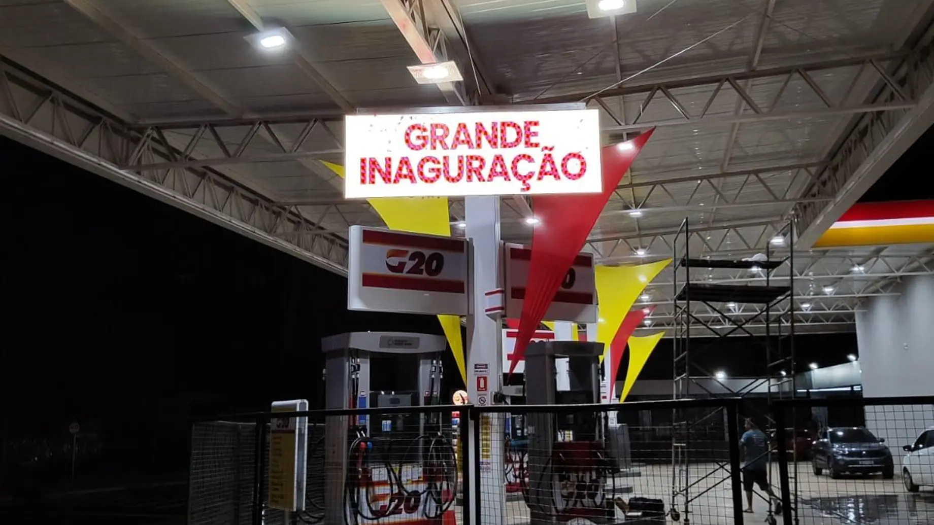 Painel de LED para posto de combustível