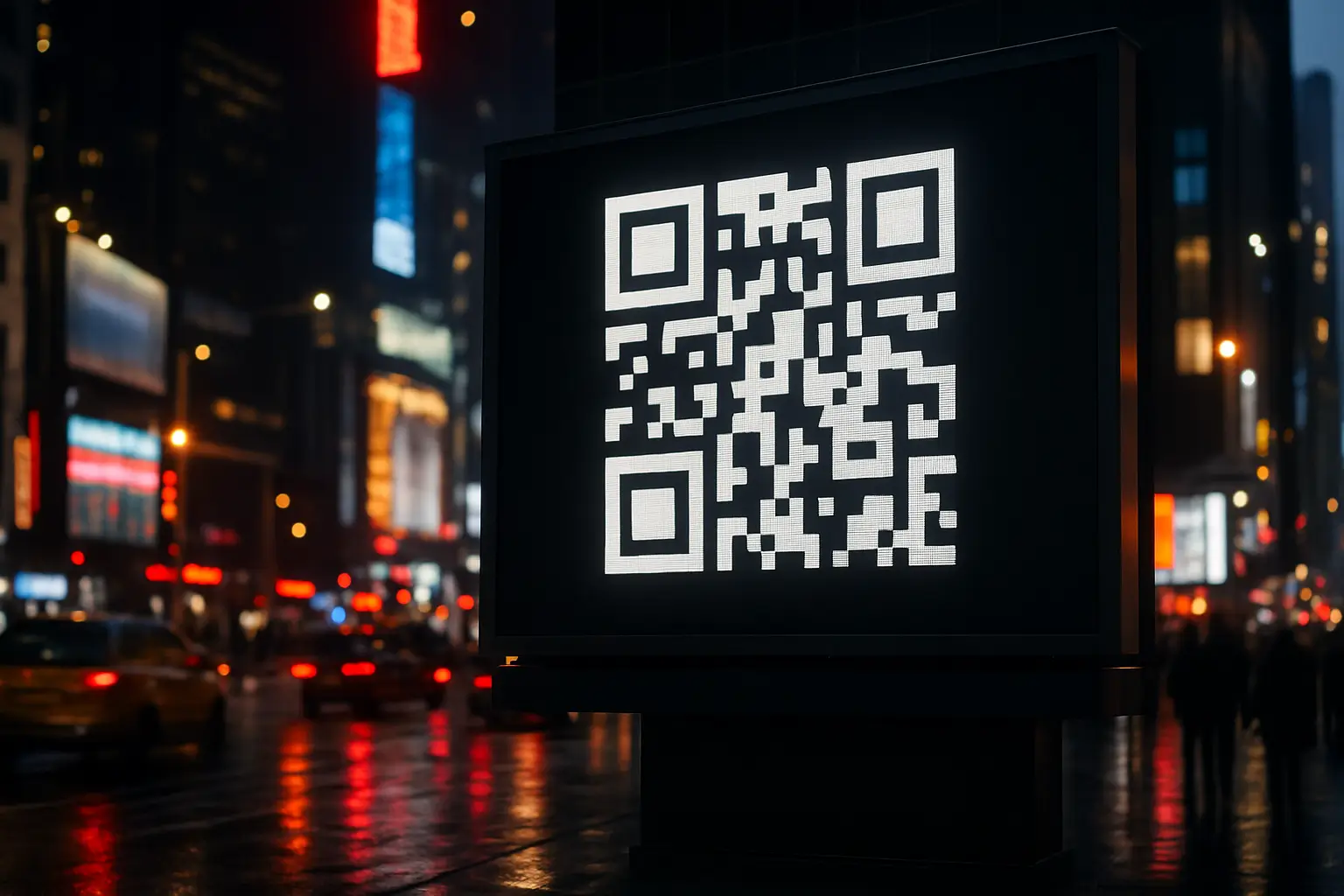 QR Code em painéis de LED - tamanho, distância e conversão em DOOH